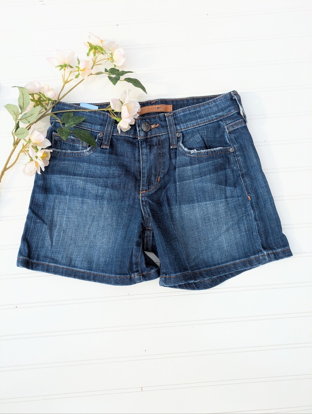 Joes Jeans Dark Wash Emmie Denim Shorts - Picture 2 of 6